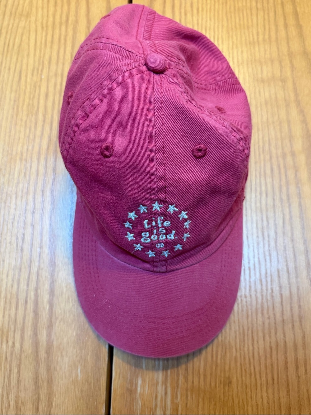 Life Is Good Bright Pink Star Logo Baseball Hat